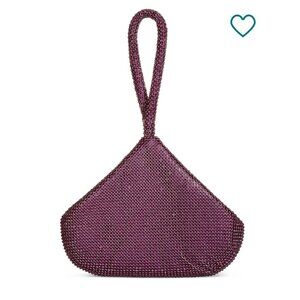 INC Doris Purple Crystal Mesh Cocktail Bag NEW with tags